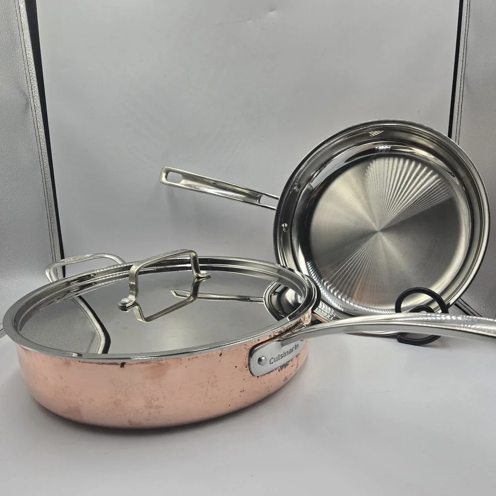 Cuisinart CTP33-30H Copper Stainless 5 Qt Saute Pan W/Lid & 10